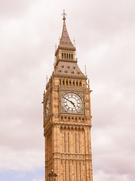 A retro keres Big Ben Londonban - Fotó, kép