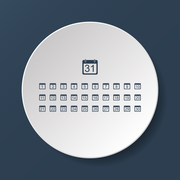 lapos vektor naptár ikonra - Vektor, kép