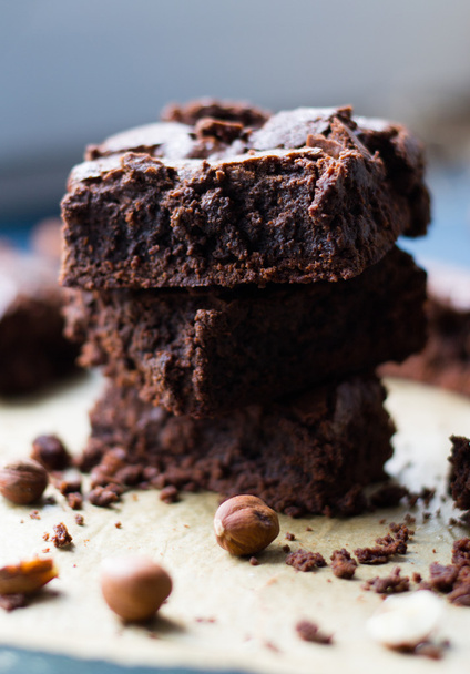 zelfgemaakte fudgy brownies - Foto, afbeelding
