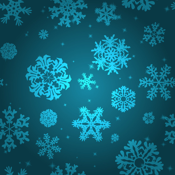 Christmas Snowflakes Pattern - Vector, Imagen