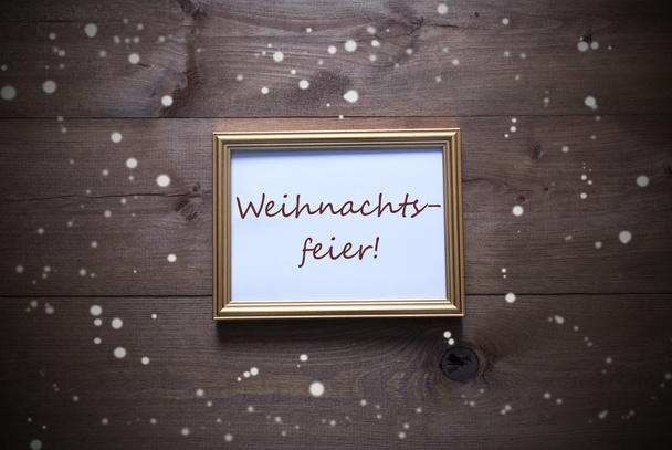 Picture Frame, Weihnachtsfeier Mean Christmas Party, Snowflake - Foto, afbeelding