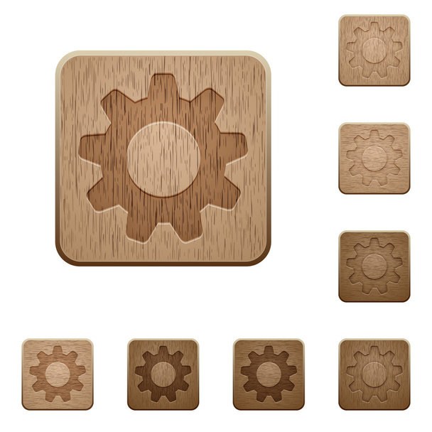 Настройки кнопок дерев'яні
 - Вектор, зображення