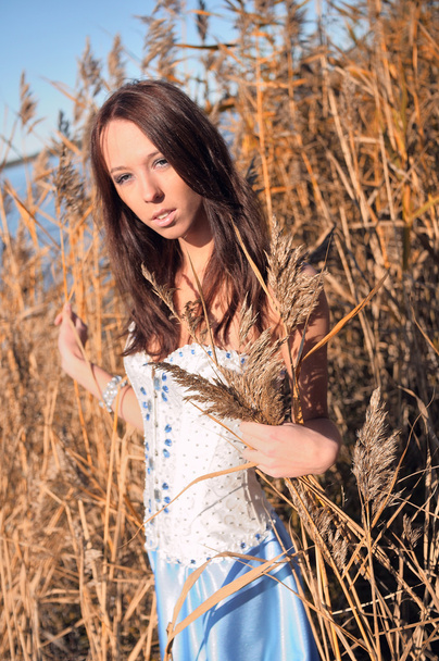 mladá bruneta nosit korzet - Fotografie, Obrázek