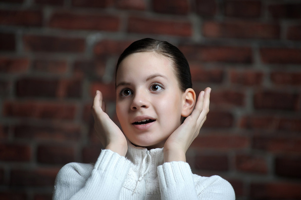 Young and surprised teen. - 写真・画像