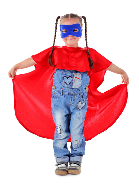 Cute little girl dressed as superhero - Фото, зображення