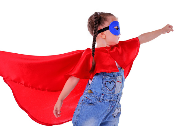 Cute little girl dressed as superhero - Foto, Imagem