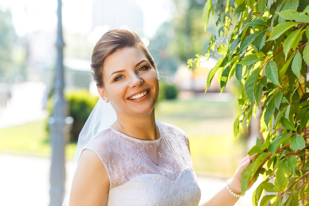 Portrait of beautiful caucasian bride - Zdjęcie, obraz