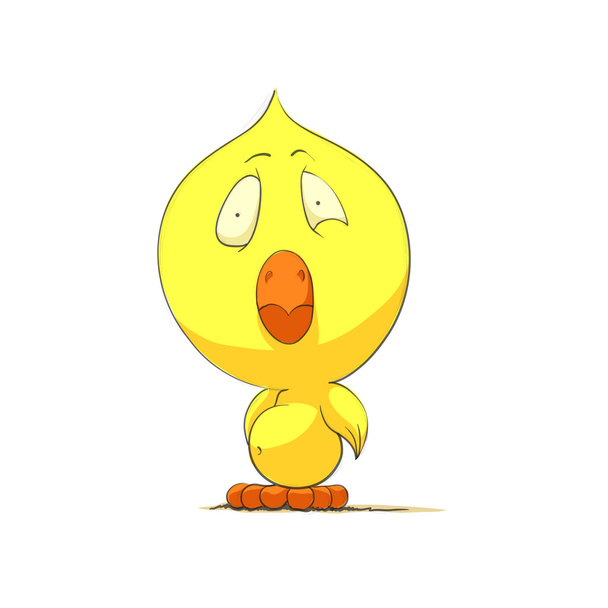 Schattig chick karakter - Vector, afbeelding