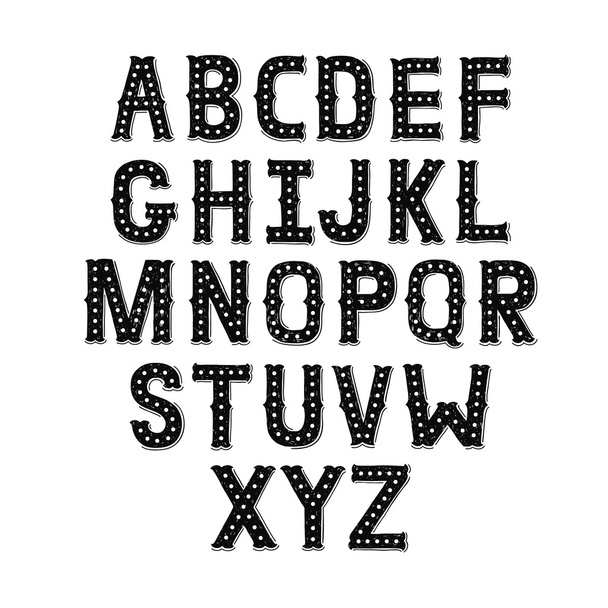 Vector Hand Drawn Alphabet - Vector, afbeelding