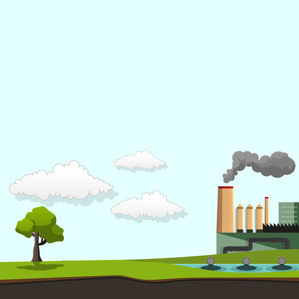 environmental pollution background - Vector, Image