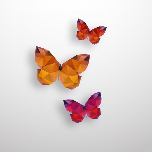 Illustration polygonaler Schmetterlinge - Vektor, Bild