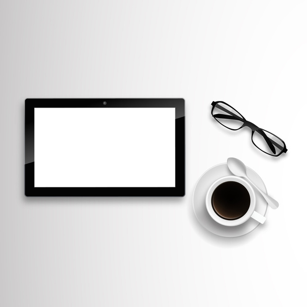 Tableta digital en blanco
 - Vector, imagen
