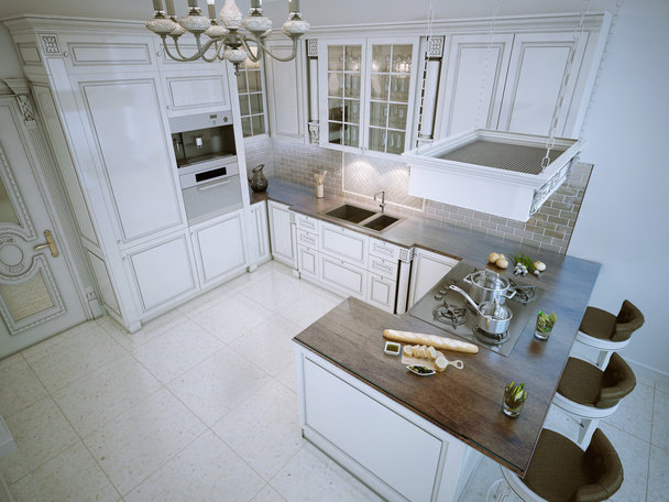 Luxus L-alakú konyha - Fotó, kép