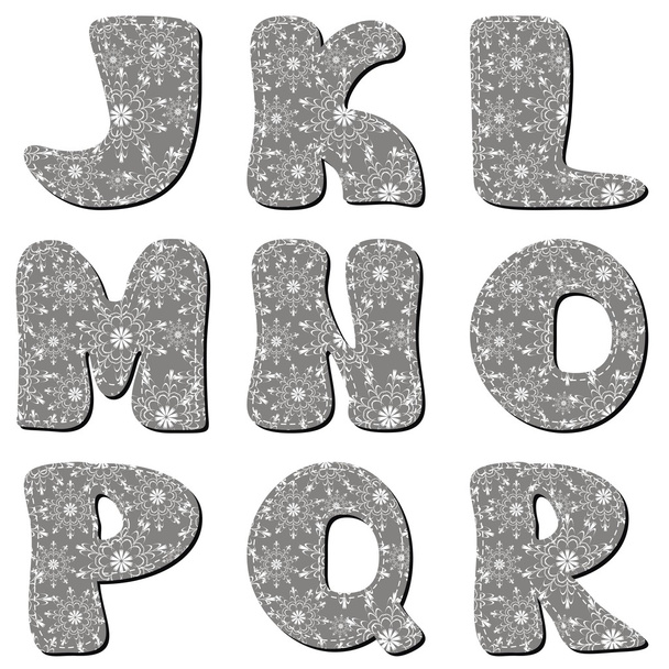 Scrapbook alphabet on white - Вектор,изображение