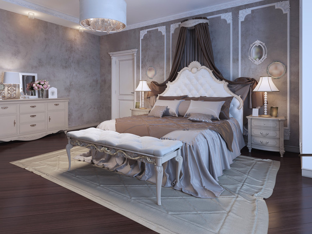 Master slaapkamer bohemien stijl - Foto, afbeelding