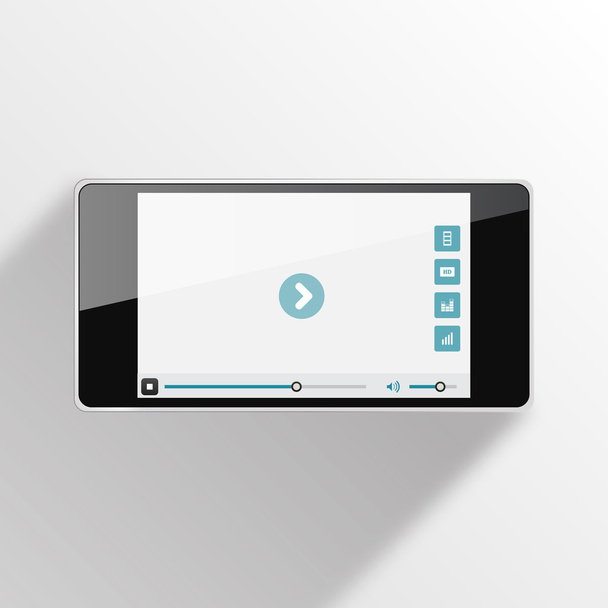 Smart Phone Video Player - Wektor, obraz