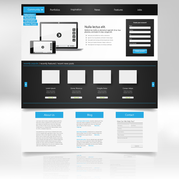 Website Template Design - Vector, imagen