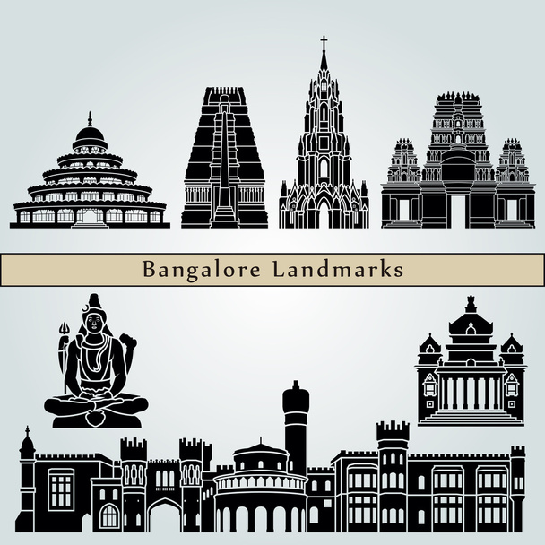 Bangalore simge ve anıtlar - Vektör, Görsel