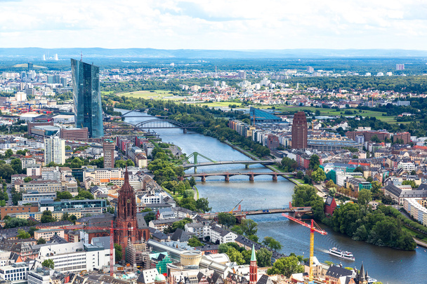 Financial district in Frankfurt - Zdjęcie, obraz