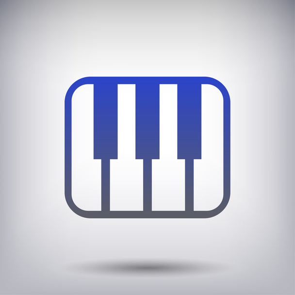 Pictograph of music keyboard icon - Vector, afbeelding