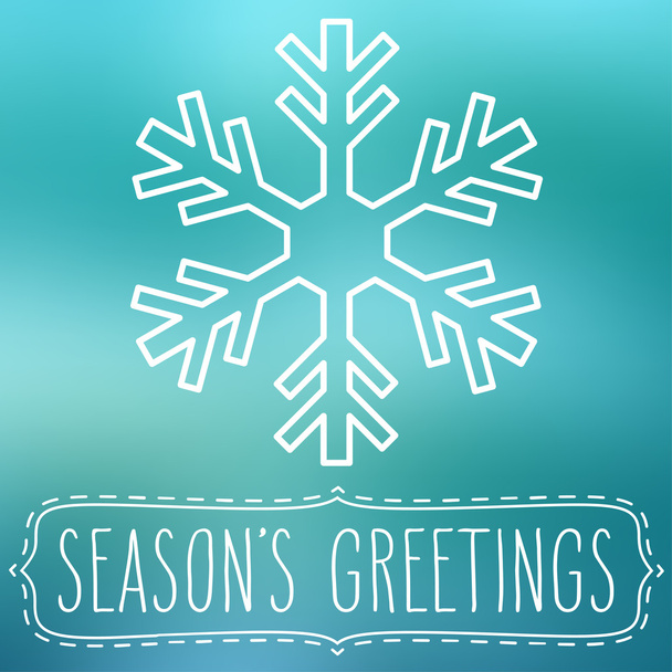 Snowflake and Season's Greetings - Wektor, obraz