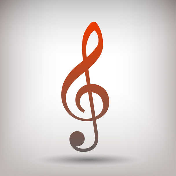 Pictograph of music key - Vetor, Imagem