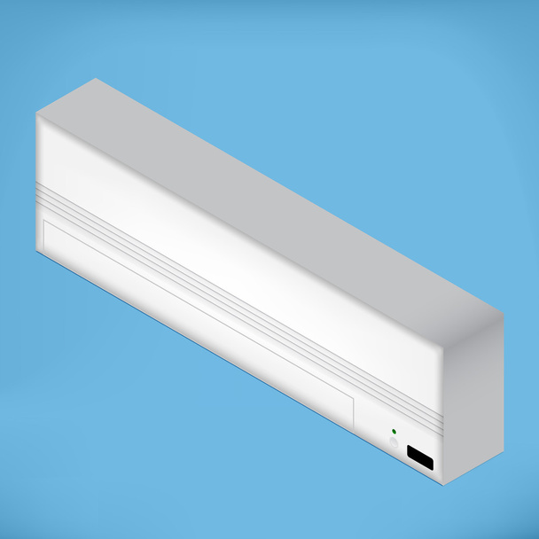White isometric Airconditioner - Vector, Image