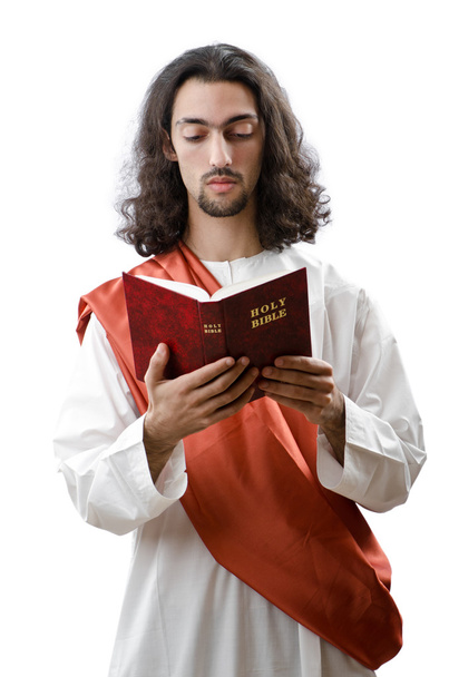 Personificación de Jesucristo aislada en el blanco
 - Foto, Imagen