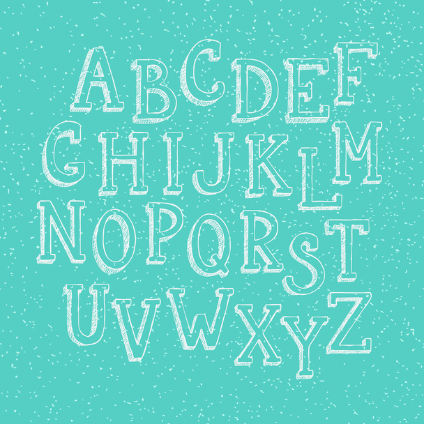 Doodle 3d alphabet - Vector, imagen