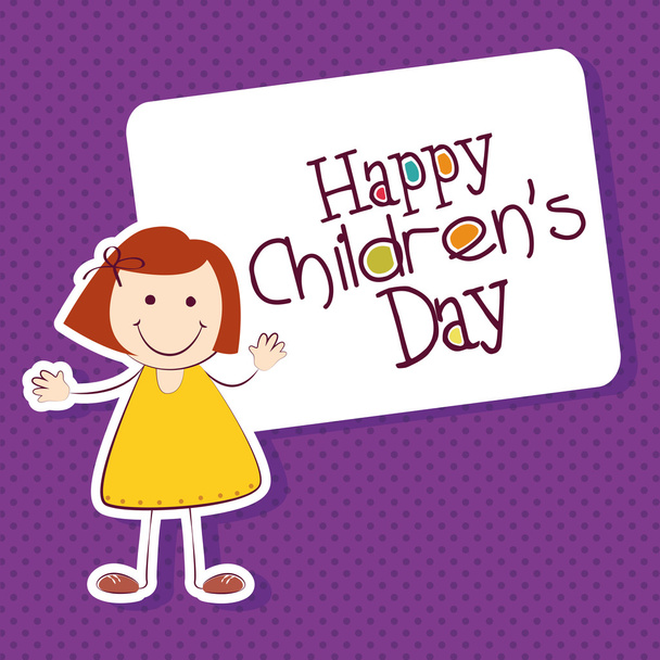 Happy childrens day - Vector, imagen