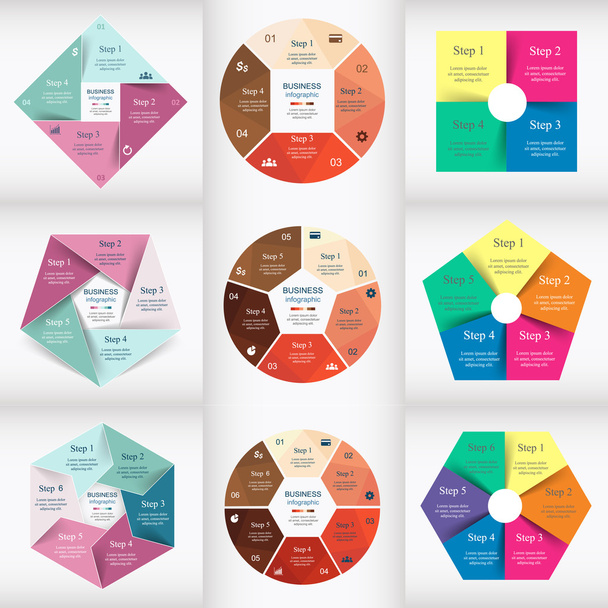 Збірка інфографічних шаблонів для бізнесу
 - Вектор, зображення