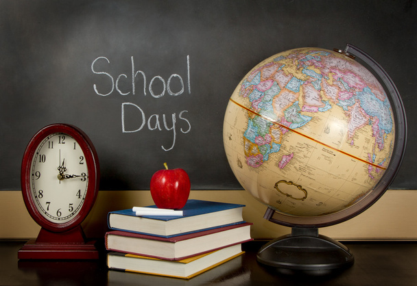 School days chalk board - Foto, afbeelding
