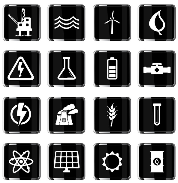 Power generation simply icons - Vector, Image
