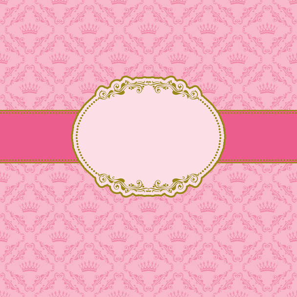 Template frame design for greeting card . - Vector, Image