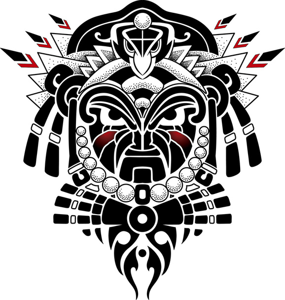Векторная иллюстрация племенной маски
 - Вектор,изображение