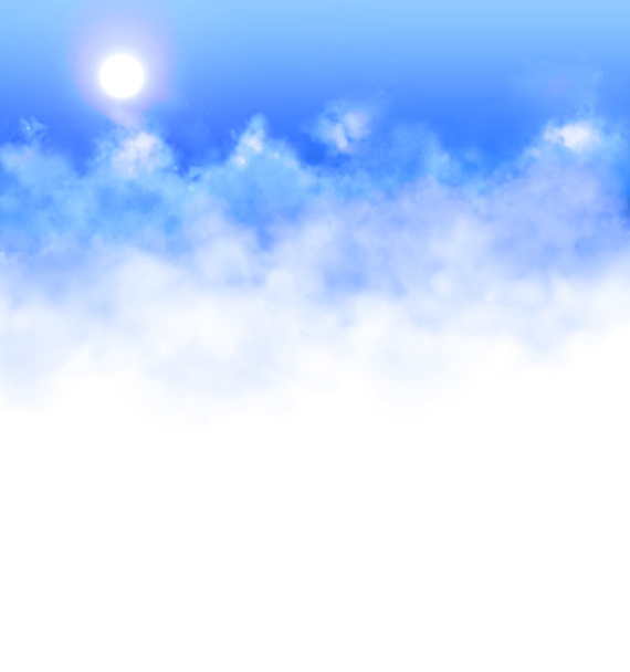 Banner com nuvens e o fundo para inserir informações / texto
 - Foto, Imagem