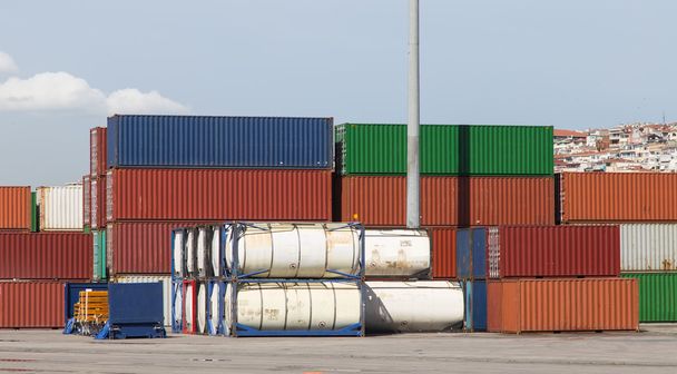 Container im Hafen - Foto, Bild