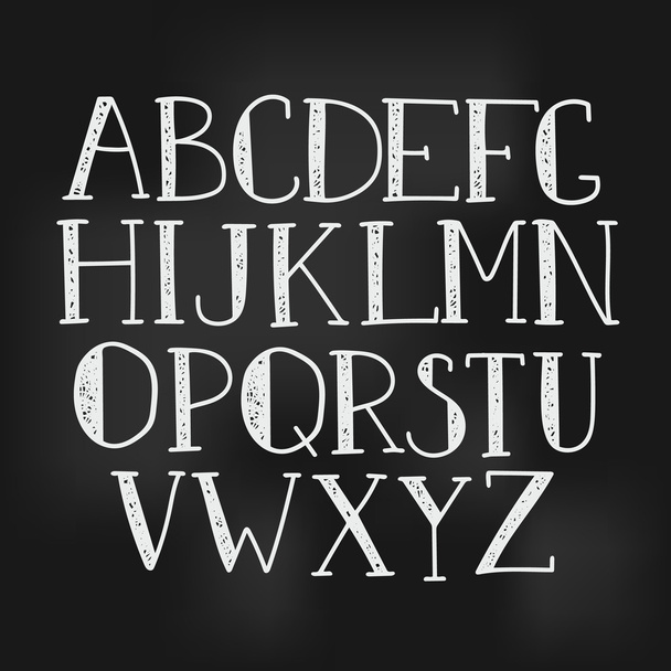 Vector simple hand drawn letters - Wektor, obraz