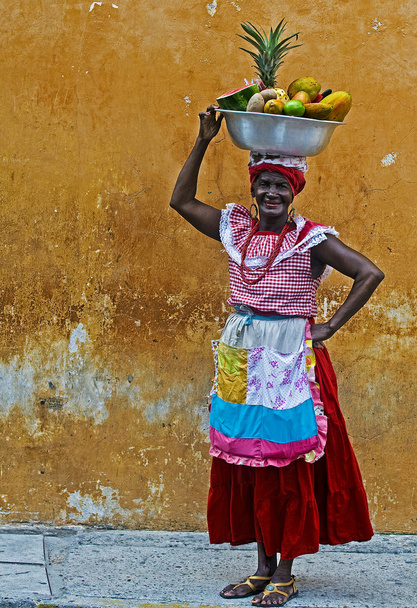 palenquera πωλητή φρούτων - Φωτογραφία, εικόνα