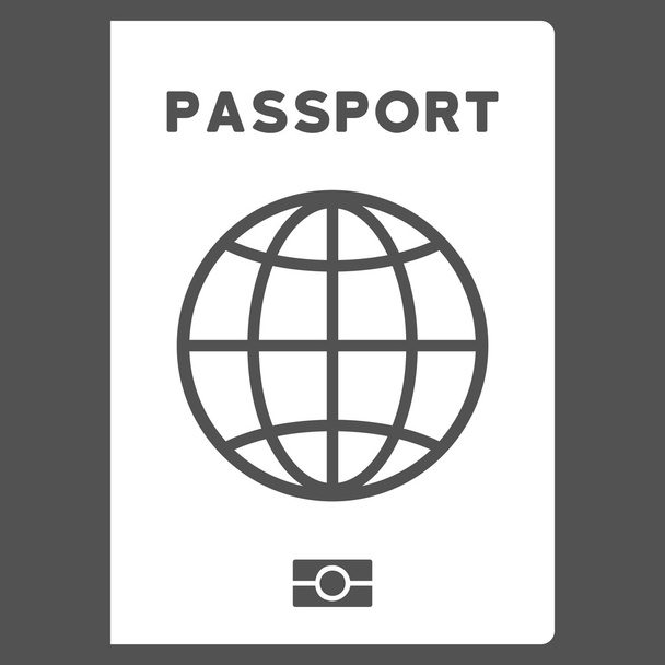 Passport Flat Icon - Vector, afbeelding