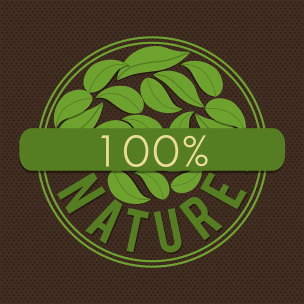 Groene ecologie label - Vector, afbeelding