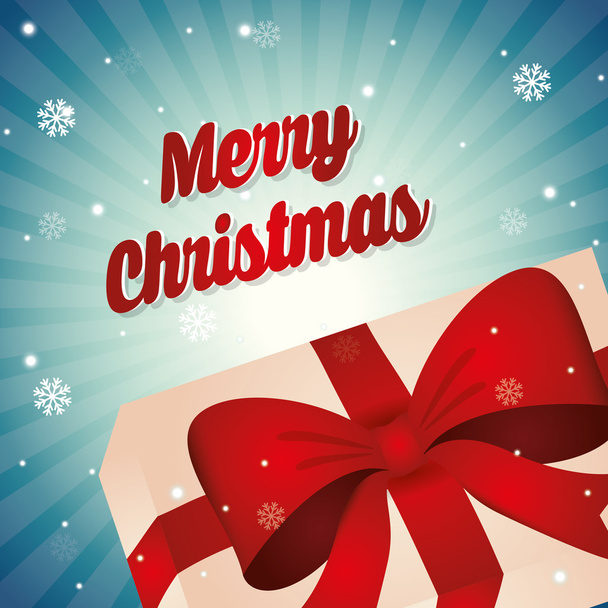 Merry christmas colorful card graphic - Vector, imagen
