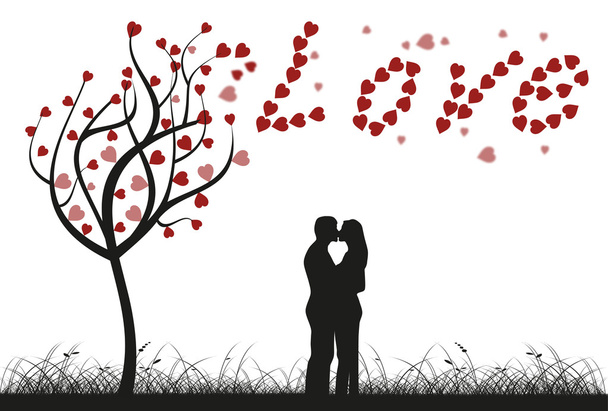 Árvore do amor - Vetor, Imagem