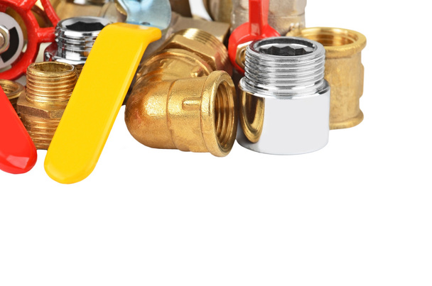 Plumbing fitting and ball valve - Photo, Image
