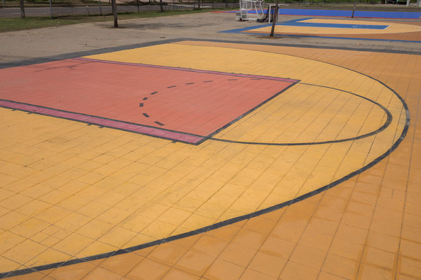 Free throw lines of the public basketball court - Photo, image
