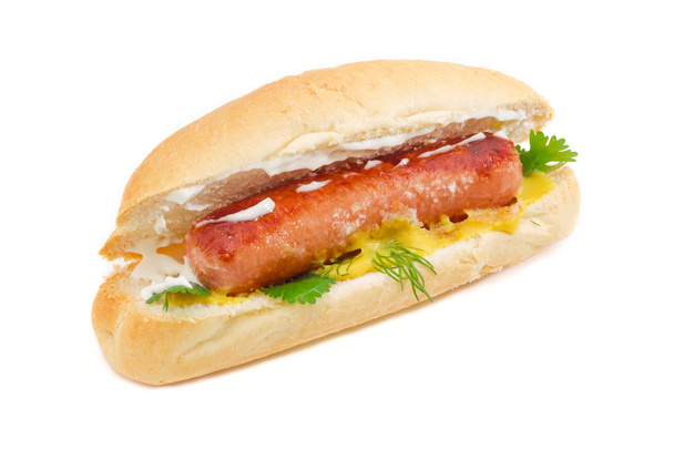 Hot dog on a light background - Zdjęcie, obraz