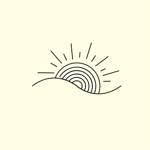 Vektori kuva aurinko, logo muotoilu tekstiä. Ammatin käsite
 - Vektori, kuva