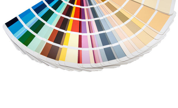 Paleta de colores (pantone) sobre fondo blanco
 - Foto, Imagen