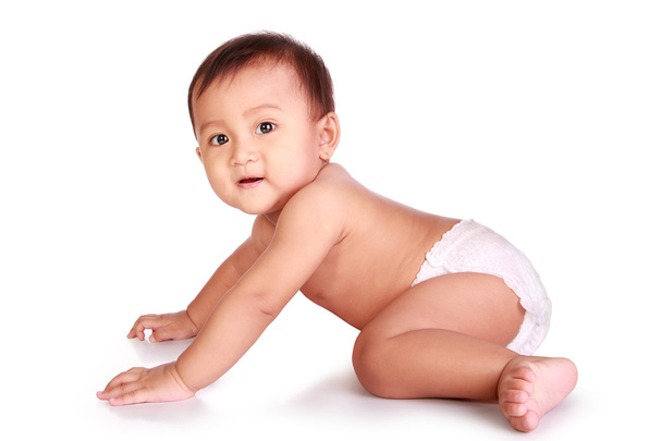 Aranyos baba a padlón - Fotó, kép