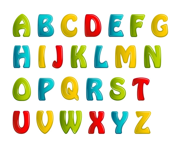 кольори блискучі літери святкові шрифти
 - Вектор, зображення